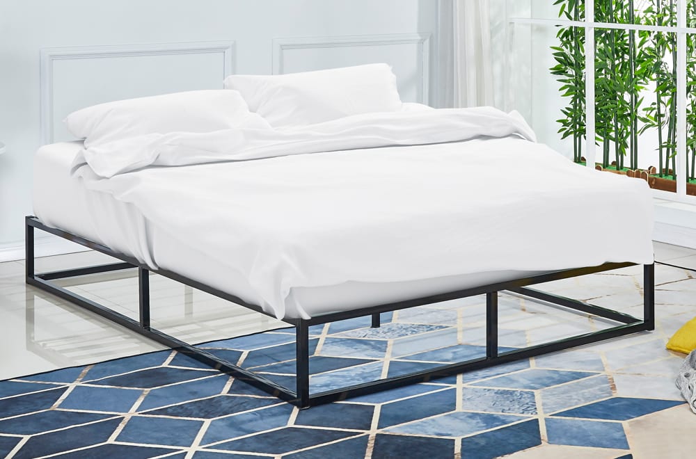 T2425 metal platform bed with mattress included. Free delivery