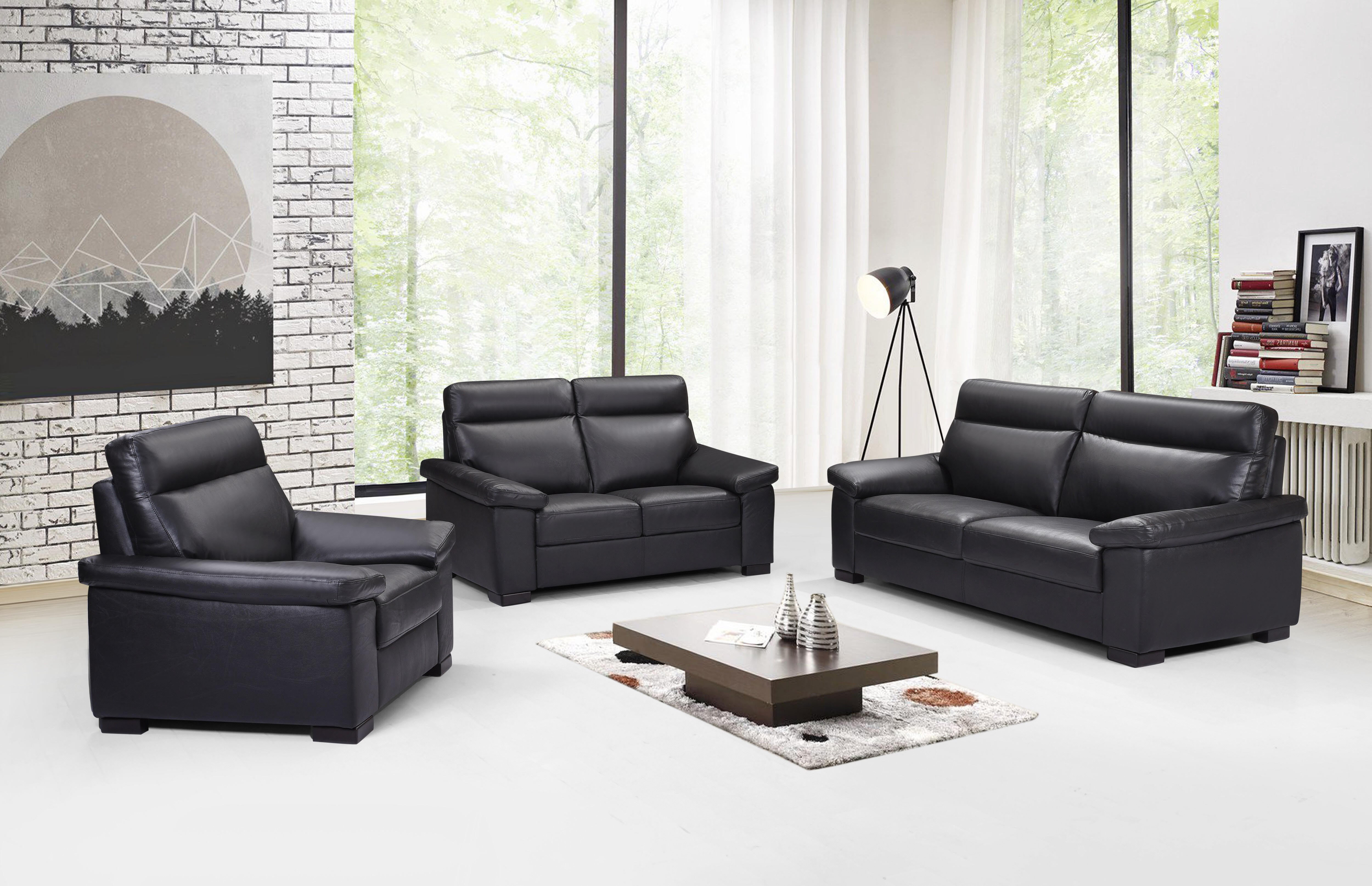 GENUINE LEATHER SOFA 3pcs set  (vrai cuir)