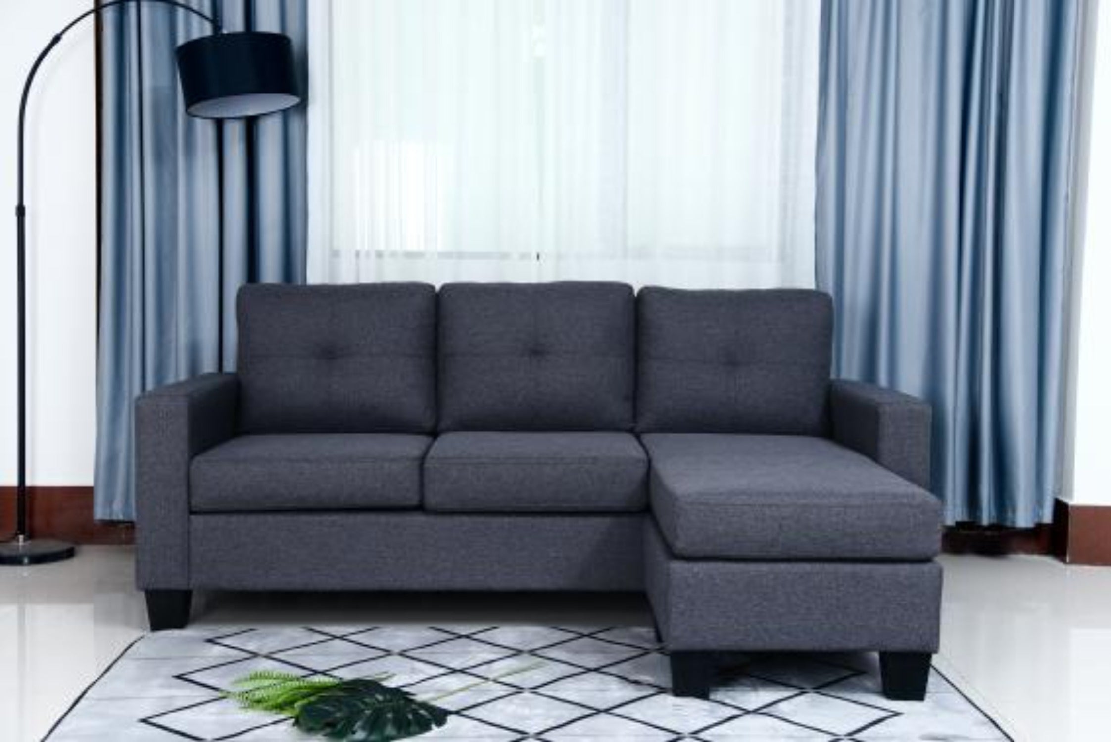 ANNA GREY FABRIC/ Sofa sectionnelle/ sectionals