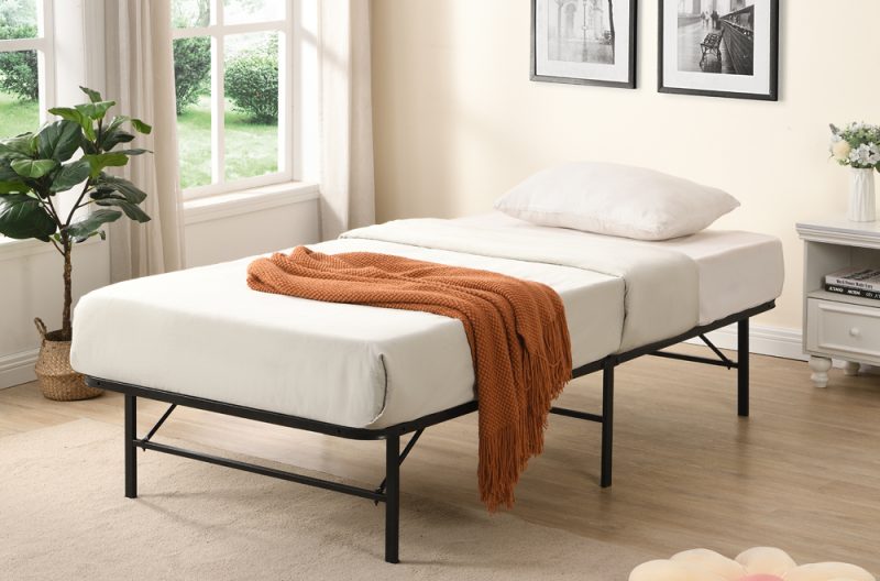 T2450 sturdy wire grid bed frame with mattress included. free delivery.