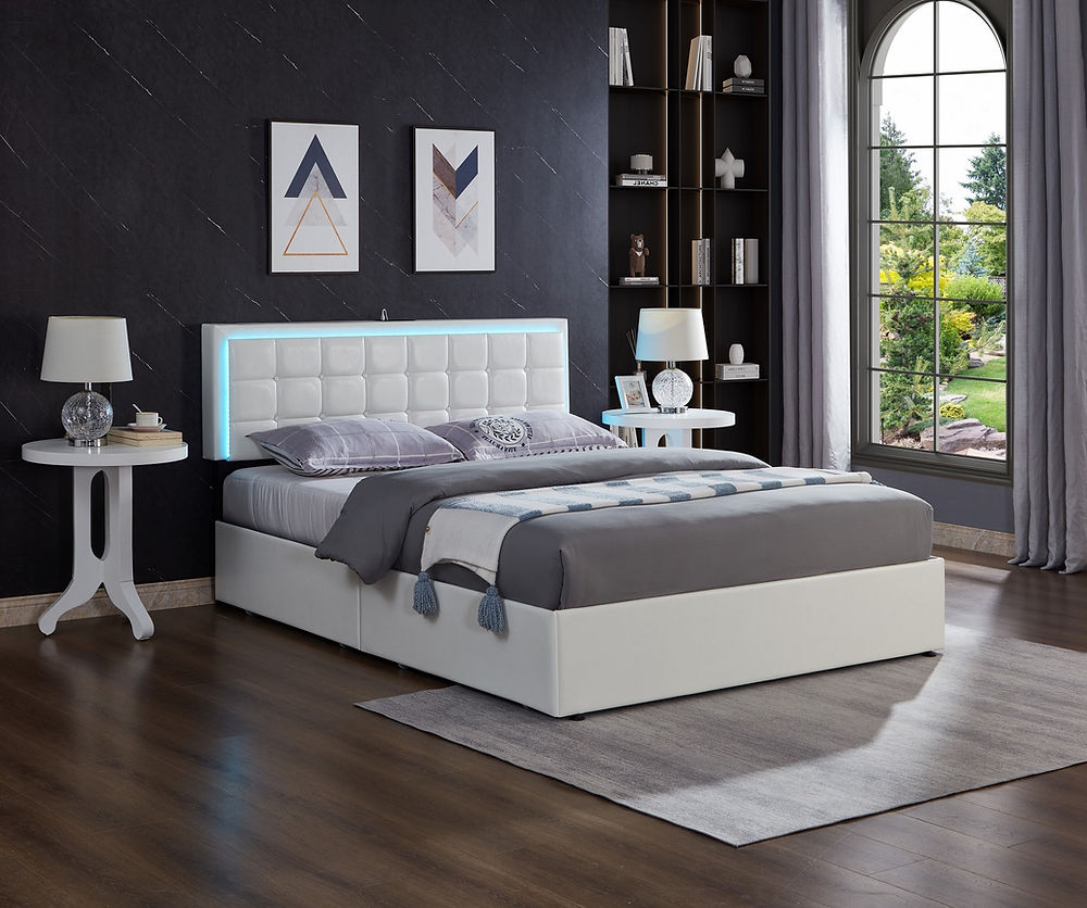 Queen and Double bed with Drawers IF-5402